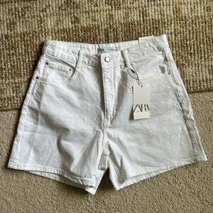 Zara Mom Shorts White